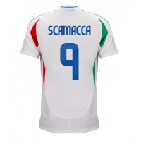 Maglie da calcio Italia Gianluca Scamacca #9 Seconda Maglia Europei 2024 Manica Corta